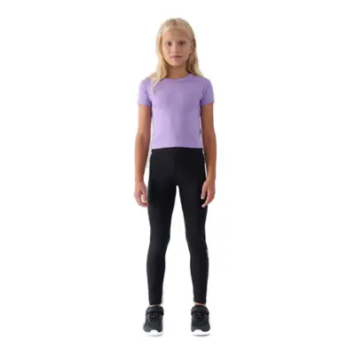 Lányok leggings 4F JUNIOR TIGHTS-JWAW24TTIGF172-21S-BLACK