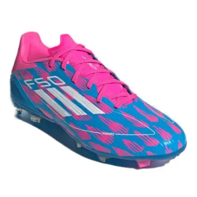 Pánske futbalové kopačky outdoorové ADIDAS F50 League M FG solar blue cloud white solar pink