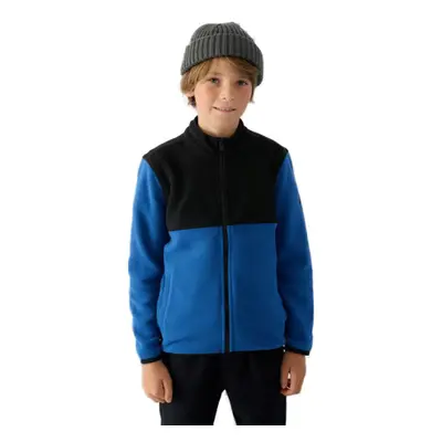 Fiú gyapjú pulóver cipzárral 4F JUNIOR FLEECE-JWAW24TFLEM212-32S-DENIM