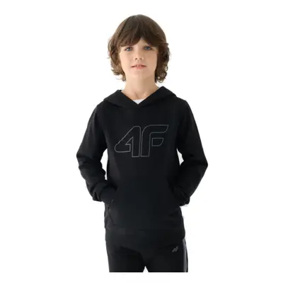 Fiú kapucnis pulóver 4F JUNIOR SWEATSHIRT-JWMM00TSWSM1292-21S-BLACK