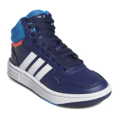 Fiú szabadidő cipő ADIDAS Hoops 3.0 Mid K dark blue blue rush turbo