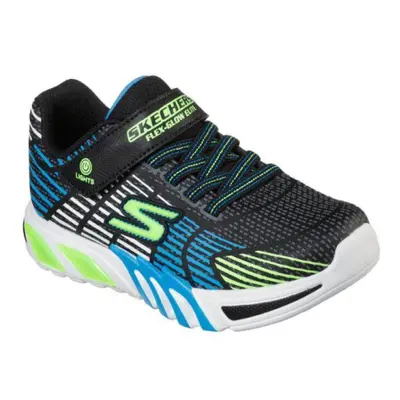 Fiú szabadidő cipő SKECHERS S Lights Flex Glow Elite black lime