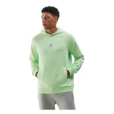 Férfi kapucnis pulóver 4F SWEATSHIRT-4FWSS24TSWSM1010-42S-LIGHT GREEN