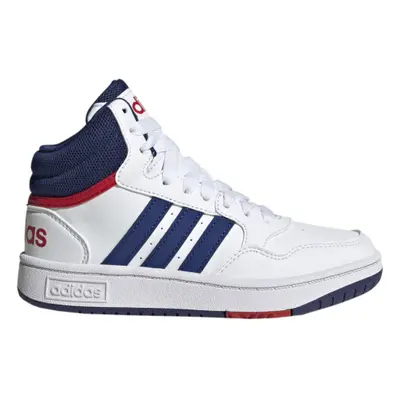 Chlapčenská rekreačná obuv ADIDAS Hoops 3.0 Mid cloud white victory blue better scarlet