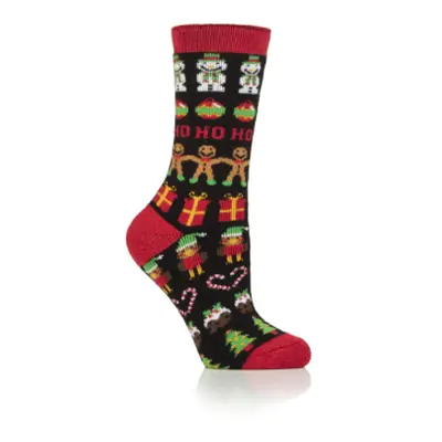 Női zokni HEAT HOLDERS 1 PACK-WOMEN LITE GINGERBREAD-CHRISTMAS SOCKS