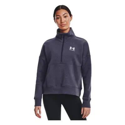 Női edzőpulóver 1 2 cipzárral UNDER ARMOUR Rival Fleece HZ-GRY-1373030-558