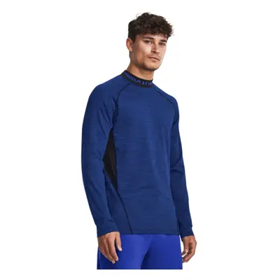 Pánske kompresné tričko s dlhým rukávom UNDER ARMOUR UA CG Armour Twist Mock-BLU