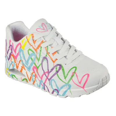 Női járócipő SKECHERS Uno Highlight Love white multi