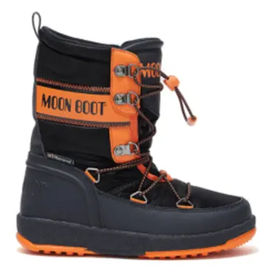 Fiúk magas téli csizma MOON BOOT Boy Biker K black orange