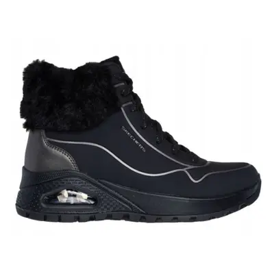 Női téli bokacsizma SKECHERS Uno Rugged Zip Up black black