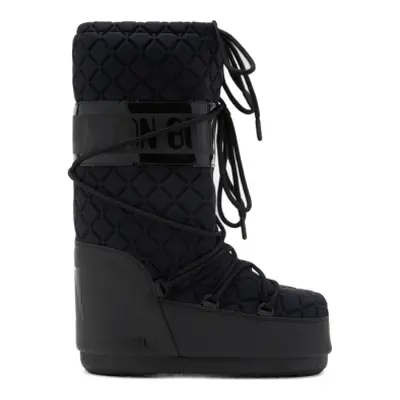 Női magas téli csizma MOON BOOT MB ICON QUILT -N001 BLACK