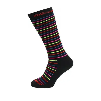 Gyermek sízokni (zokni) BLIZZARD Viva Allround ski socks junior, black rainbow stripes