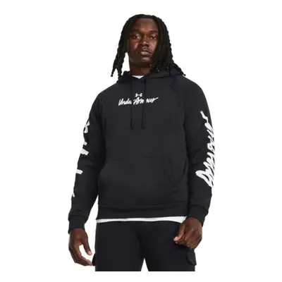 Hőszigetelt kapucnis férfi pulóver UNDER ARMOUR UA Rival Fleece Graphic HD-BLK