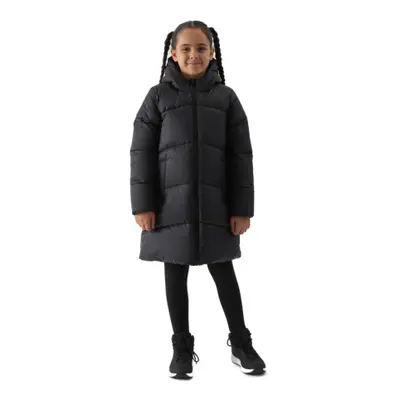 Lány dzseki 4F JUNIOR DOWN JACKET-JWAW24TDJAF455-20S-DEEP BLACK