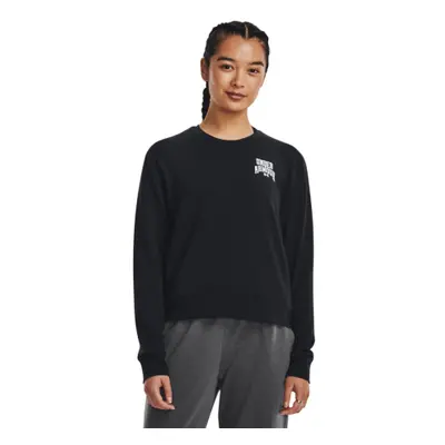 Női kapucnis pulóver UNDER ARMOUR UA Rival Terry Graphic Crew-BLK