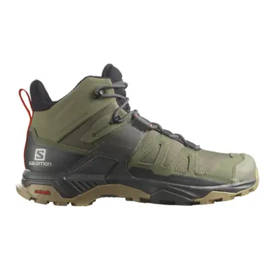 Férfi boka túracipő SALOMON X Ultra 4 Mid GTX deep lichen green peat kelp