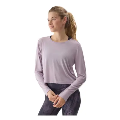 Hosszú ujjú női edzőing 4F LONGSLEEVE-4FWSS24TLONF250-52S-LIGHT VIOLET