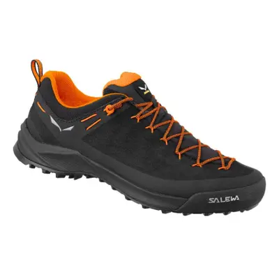 Férfi alacsony túracipő teljes bőrből SALEWA Wildfire Leather blue fluo orange