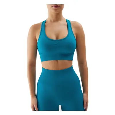 Női edző sportmelltartó 4F SPORT BRA-4FWSS24USBAF116-35S-TURQUOISE