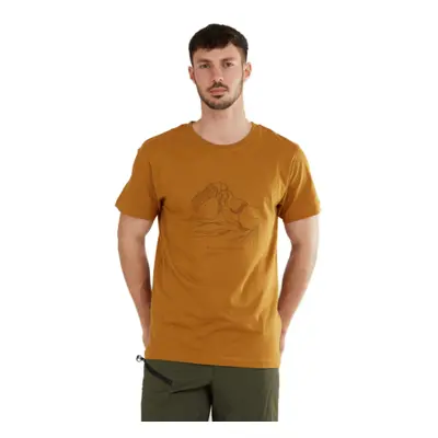 Férfi rövid ujjú turista póló FUNDANGO Legend T-shirt-240-mustard