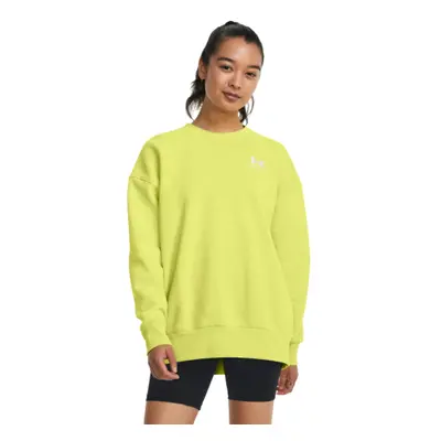 Hőszigetelt női pulóver UNDER ARMOUR Essential Fleece OS Crew-YLW