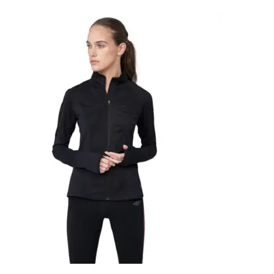 Női futó pulóver cipzárral 4F WOMENS FUNCTIONAL SWEATSHIRT BLDF011-20S-DEEP BLACK