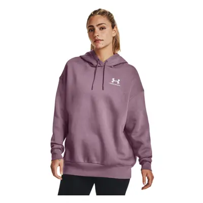 Hőszigetelt női edzőpulóver kapucnival UNDER ARMOUR Essential Fleece OS Hoodie-PPL