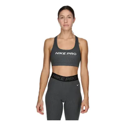 Női edző sportmelltartó NIKE W NIKE PRO SWSH LGT SPT AOP BRA-FN4708-060-ANTHRACITE