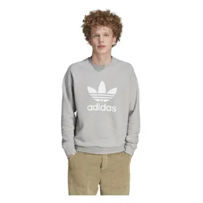 Férfi pulóver ADIDAS ORIGINALS TREFOIL CREW-IM4501-medium grey heather