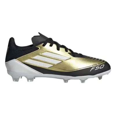 Fiú kültéri futballcipő ADIDAS F50 League Messi Jr FG gold met cloud white core black