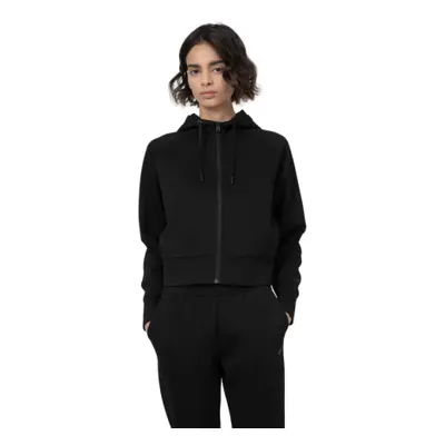 Női pulóver cipzárral 4F SWEATSHIRT F536-20S-DEEP BLACK