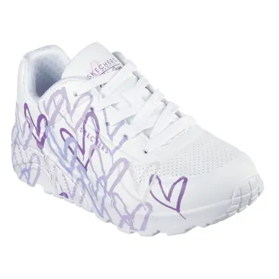 Női szabadidős lábbelik SKECHERS Uno Spread The Love white multi purple