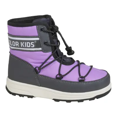 Lányok magas téli csizma COLOR KIDS Boots W. String violet tulle