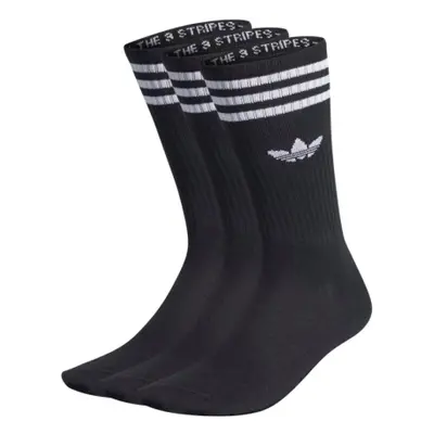 Zokni ADIDAS ORIGINALS 3 PACK-SOLID CREW SOCK BLACK WHITE