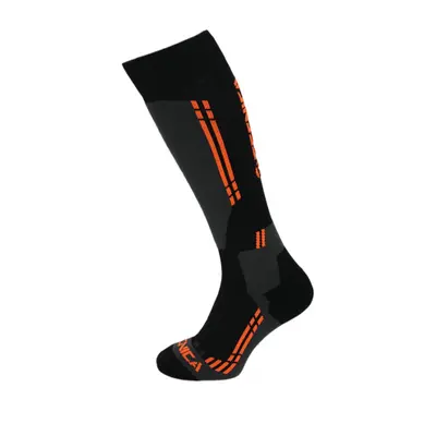 Kompressziós sízokni (zokni) TECNICA Competition ski socks, black anfhracite orange