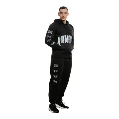 Hőszigetelt kapucnis férfi pulóver UNDER ARMOUR UA Essential Flc Nov Hood-BLK