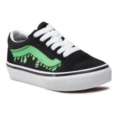 Fiú járócipő VANS UY Old Skool (Suede Canvas) glow slime black green