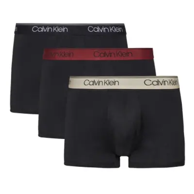 Férfi boxerek CALVIN KLEIN 3 PACK-LOW RISE TRUNK-B- BLACK, SYRAH, COCOON WBS