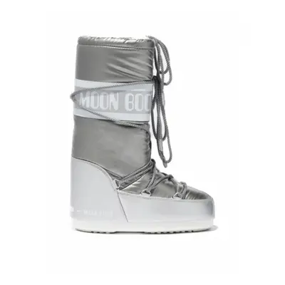 Gyermek magas téli csizma MOON BOOT Icon Pillow silver