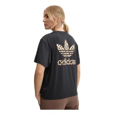 Rövid ujjú női póló ADIDAS ORIGINALS TREFOIL TEE LEO-Black