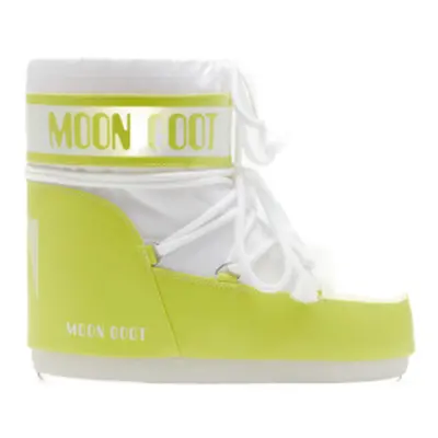 Dámske nízke zimné topánky MOON BOOT MB ICON LOW NYLON BA01 CYBER LIME WHITE