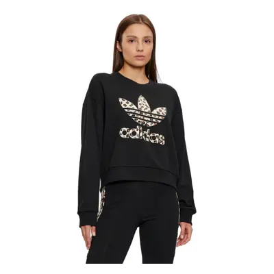 Női kapucnis pulóver ADIDAS LEOPARD SWEAT-Black