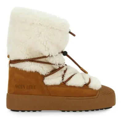 Női téli bokacsizma MOON BOOT Ltrack Polar Shearling whisky off white