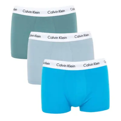 Férfi boxerek CALVIN KLEIN 3 PACK-LOW RISE TRUNK-VIV BL, ARONA, SAGEB GRN W WH WBS