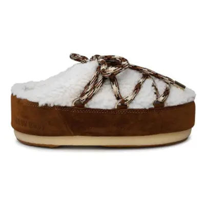 Dámske nízke zimné topánky MOON BOOT NEW MULE SHEARLING, 001 whisky off white