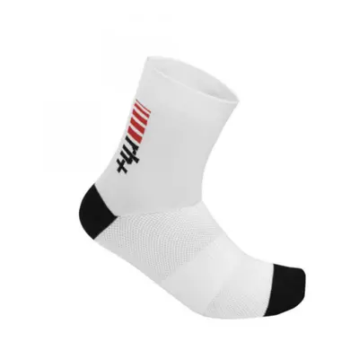 Férfi kerékpáros zokni RH+ Zero Sock 13, white black