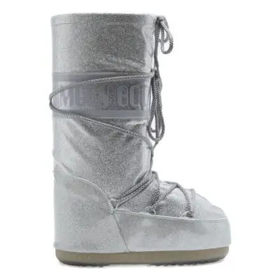 Gyermek magas téli csizma MOON BOOT ICON GLITTER, 002 silver K