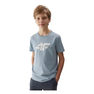 Fiú rövid ujjú póló 4F JUNIOR TSHIRT-4FJWSS24TTSHM1113-34S-LIGHT BLUE