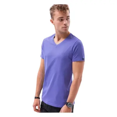 Férfi póló rövid ujjal, V-kivágással OMBRE T-shirt SS-S1369-V12-VIOLET