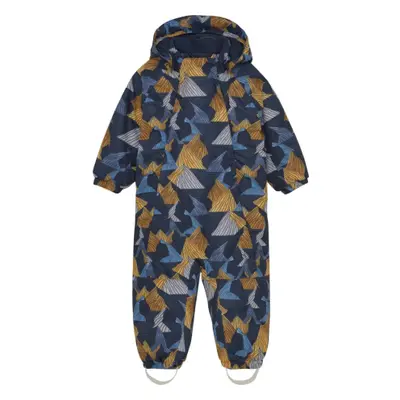 Detský zimný overal COLOR KIDS Coverall W. 2 ZIP- AOP-741592.3520-Orange Pop